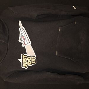 Black Hoodie‎ with Graphic Patches